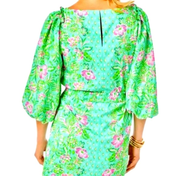 Lilly Pulitzer Size XL Barbara Sleeved Dress Oh Diamond Girl Engineered - Picture 2 of 11